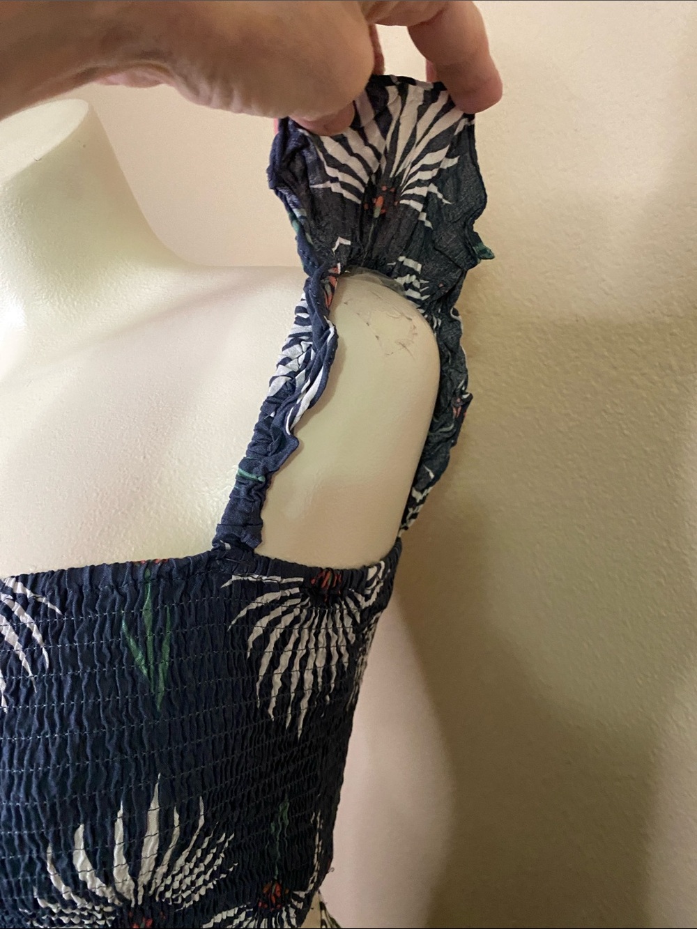 Lulus blue Floral Print boho festival Maxi Skirt & crop top set S - Picture 7 of 13